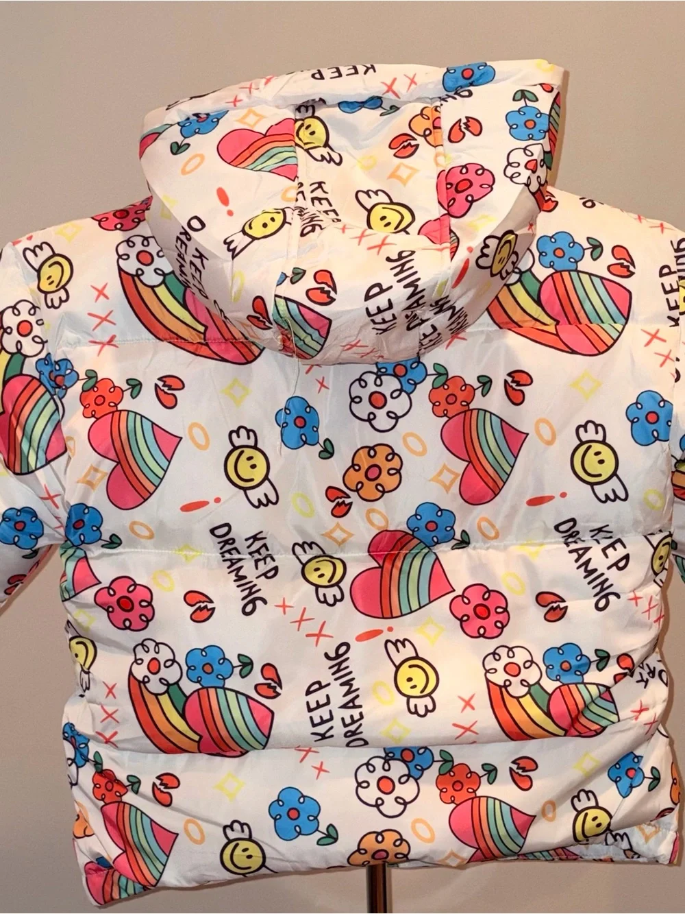 Lola and the Boys Keep Dreaming Hooded Puffer Jacket sz 4T NWT Retail $120